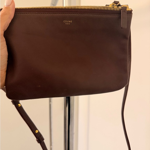 Celine (“old celine”) trio crossbody bag in Oxblood — amazing